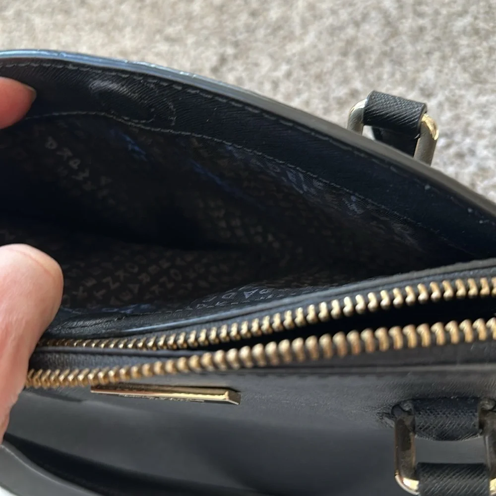 kate spade new york Laurel Way Leather Reiley Satchel, Black, Like New